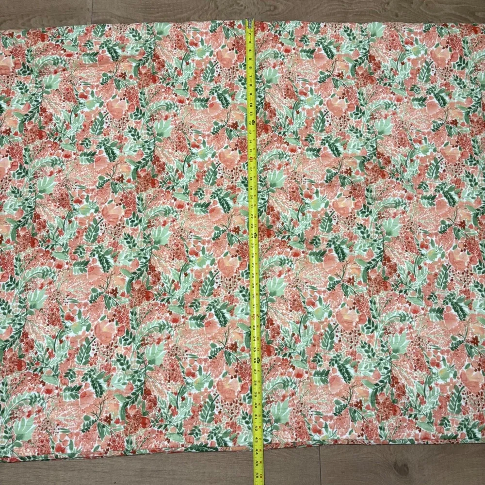 Nina Home by Nina Campbell Quilted Comforter  Floral Reversible Coral Green